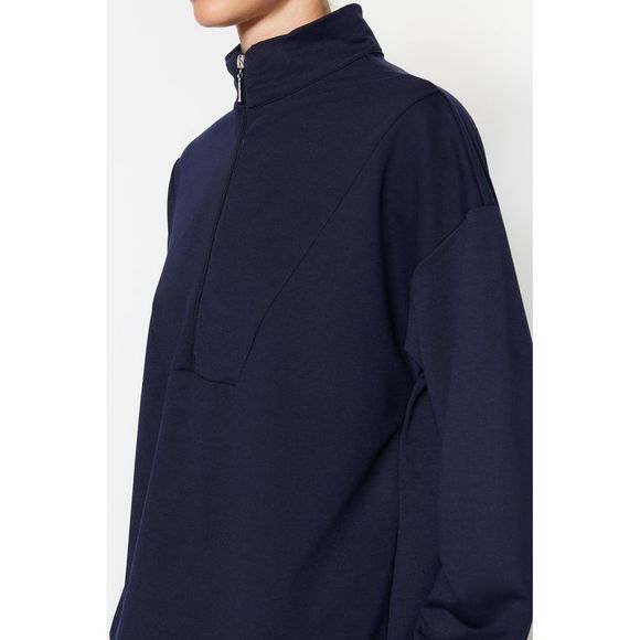 NWT Trendyol Sweatsuit Set Navy blue Relaxed fit - Picture 3 of 8